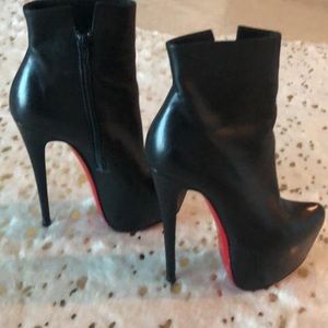 Christian Louboutin black daffodil boot